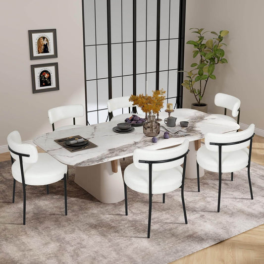 White Dining Chairs With Zipper Design IF809