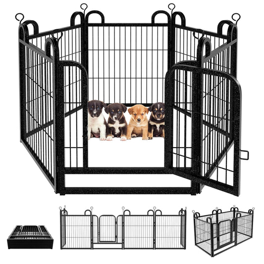 Puppy Playpen Small Dog Fence 24in High-6 Panels and 8 Panels PS770 PS773