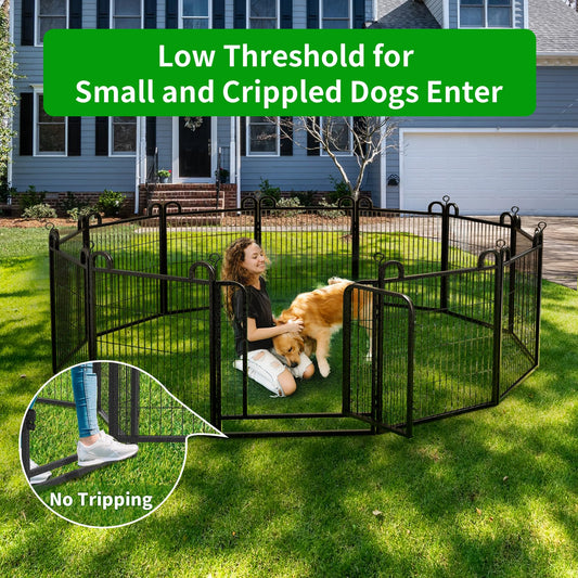 Dog Playpen Outdoor Extra Wide 12 Panels Heavy Duty Dog Fence