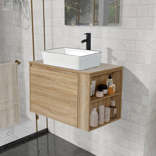 Wooden Bathroom Vanity With Side Storage BA033