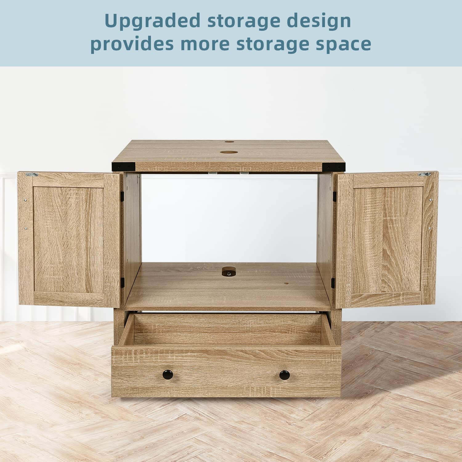 Elecwish 28" Bathroom Vanity Wood Fixture Stand Bathroom Cabinet has upgraded storage design