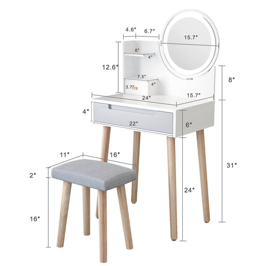 Small Makeup Vanity Desk Set IF038