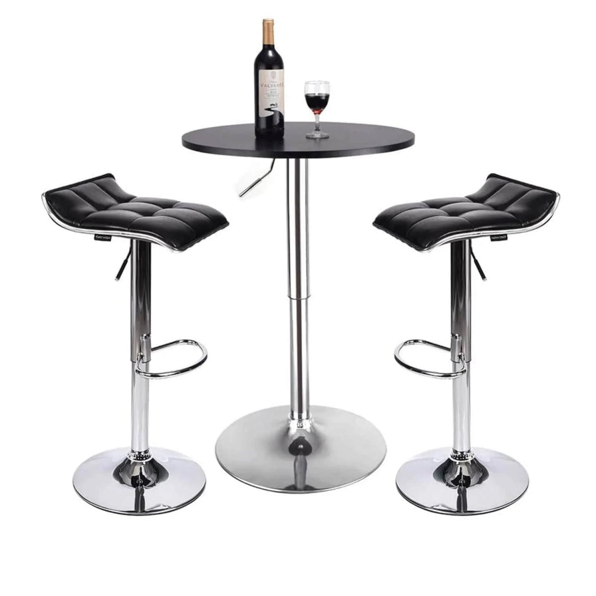 Adjustable Bar Table Stool Sets Versatile Space Saving